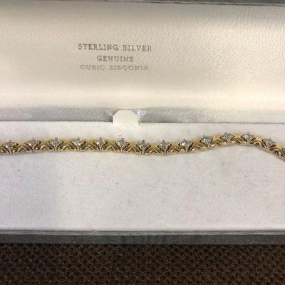 Lot#146 Sterling Silver and cubic Zirconia Diamonds