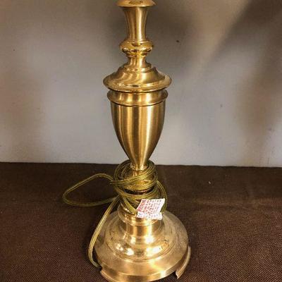Lot#152 Pair Solid Brass Table Lamps 