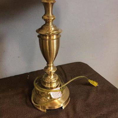 Lot#152 Pair Solid Brass Table Lamps 