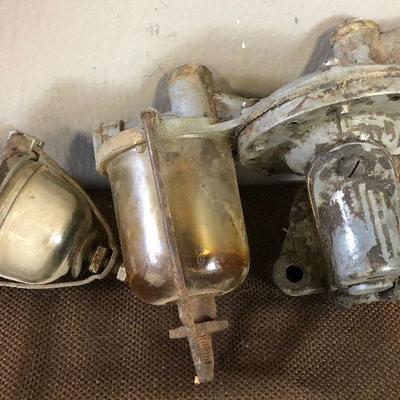 Lot#158 Antique Tractor Fuel Pump and glass bulb fuel filter 