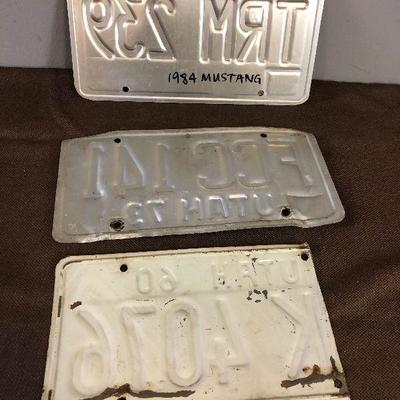 Lot#160 Antique UTAH License plates 