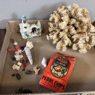 Lot#163 Coral Vintage Aquarium Items