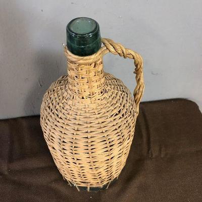 Lot# 167 Vintage Wicker Rum Bottle 