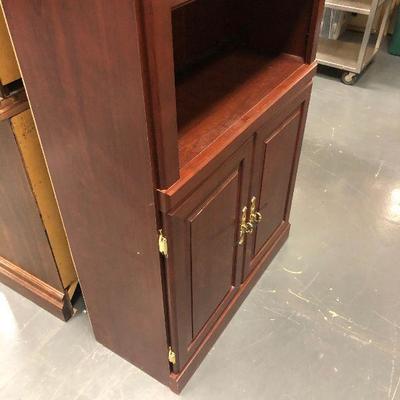 Lot# 172 Mahogany Book Case with Storage Cupboard