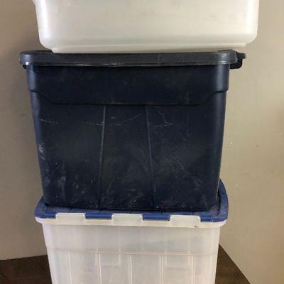Lot#191 Lot of 3 Storage Tubs -