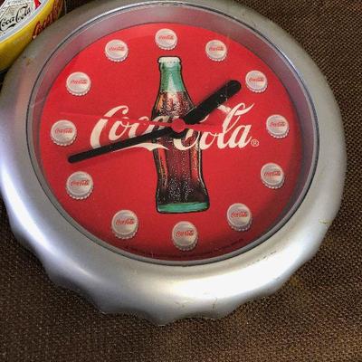 Lot# 227 Coke Clock and tin bucket