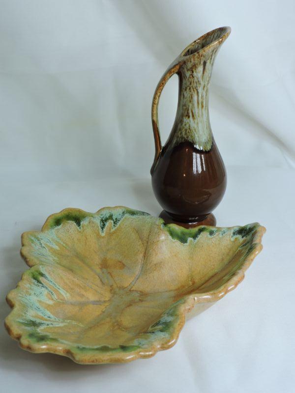 Dalton Brown Stoneware Pitcher and Glazed Pottery