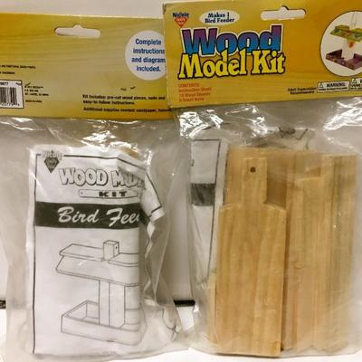 New One Nicole Wood Model Kit (Makes One Bird Feeder - Showing front & back 
