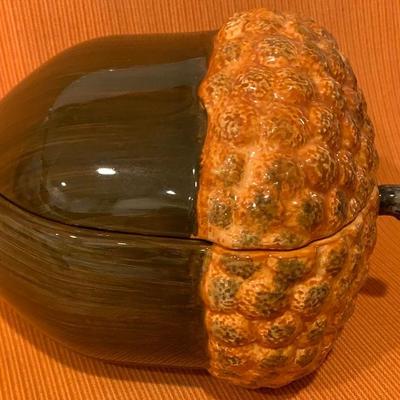 Acorn Decorative or Serving Piece for Thanksgiving About 10
