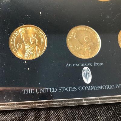 Lot 3 - 2008 US Presidential Dollars - Commemorative Gallery Sets in Wooden display boxes Qty - 2