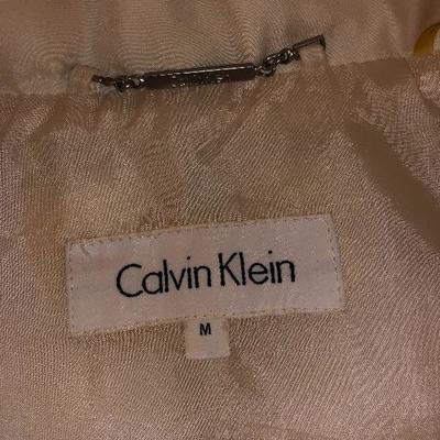 Lot 20 - Calvin Klein White Puffy Coat, Handmade Hat, Scarves, New & Used Gloves, etc!