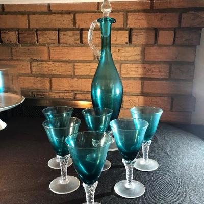 Lot 45 - Vintage Blue Glass 18