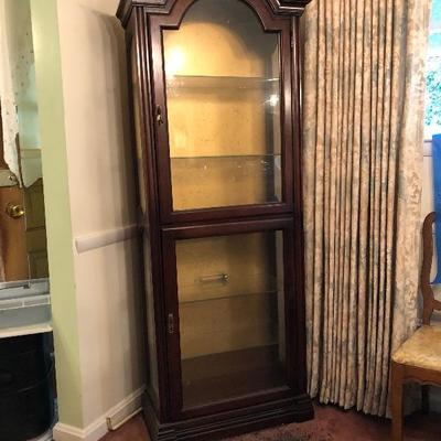 Lot 51 - Solid Wood w/Glass Lighted Display Cabinet