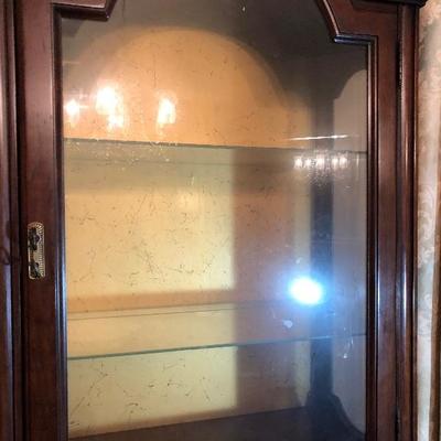 Lot 51 - Solid Wood w/Glass Lighted Display Cabinet