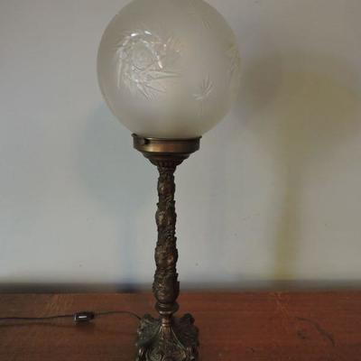 Beautiful Brass with Glass Globe Lamp