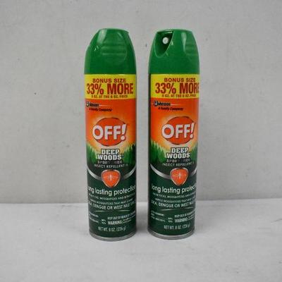 Two Bottles of Deep Woods Sportsman Insect Repellent II - New