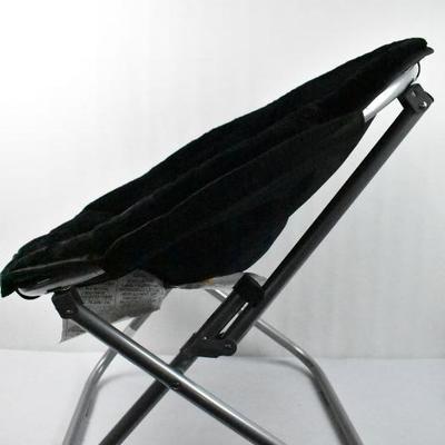 Faux Fur Black Saucer Chair - New