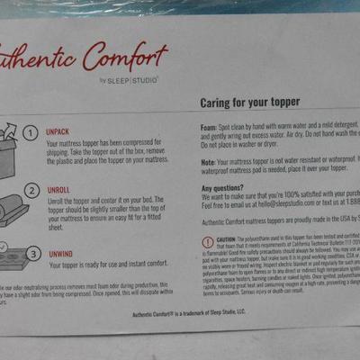 Authentic Comfort 3-Inch Orthopedic 5-Zone Twin Foam Mattress Topper - New