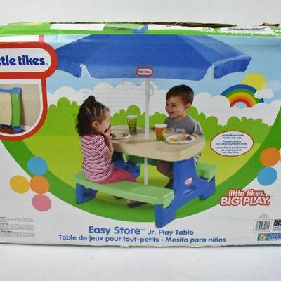 Little Tikes Easy Store Jr. Play Table with Umbrella - New, Open Box