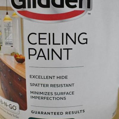 1 Gallon of White Ceiling Paint by PPG Glidden - New