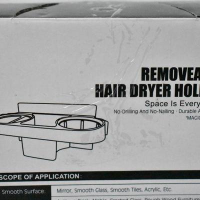 Hair Dryer Double Hole Rack Storage Organizer - New