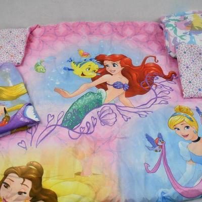 Disney Princess 4 Piece Toddler Bedding Set - New