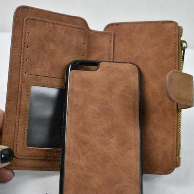 Brown Wallet Phone Case, no packaging - New