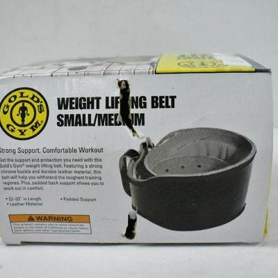 Gold's Gym Weight Lifting Belt. S/M Open Box - New
