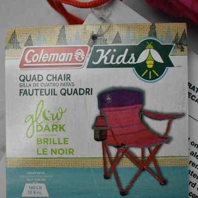 Coleman Kids Quad Chair, Pink - New