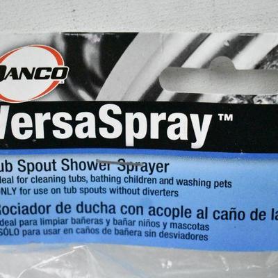 Danco Versa Spray Adjustable Portable Handheld Shower Head, White, 42