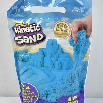 Kinetic Sand the Original Moldable Sensory Play Sand, Blue, 2 Pounds - New