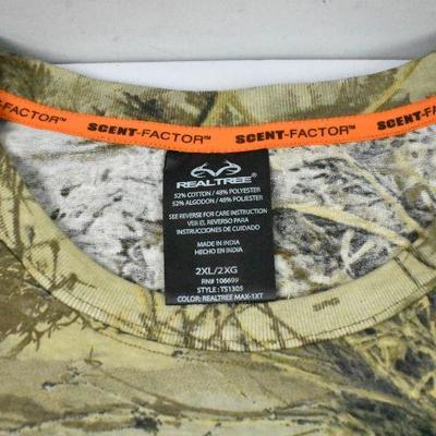 Realtree Men's S/S Scent Control Tee Realtree Max 1 XT Size 2X Large - New