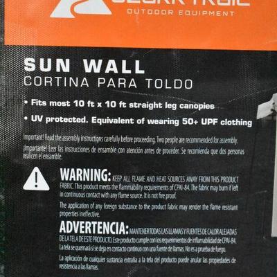 Ozark Trail Sun Wall, Light Gray to Fit a 10' x 10' Canopy - New