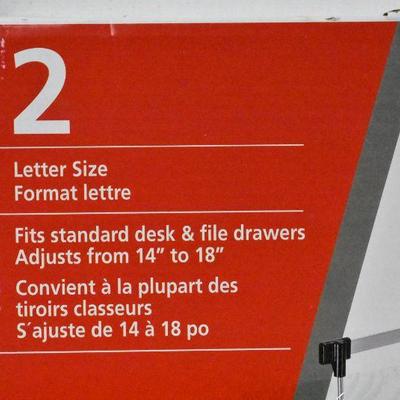 Pendaflex Actionframe Drawer File Frames, 2/Box, Stainless Steel - New, Open Box
