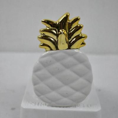 Plug In Air Freshener: White & Gold Pineapple - New, Without Packaging