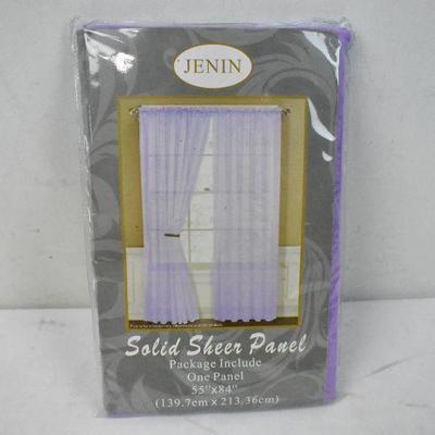 2 Jenin Solid Sheer Panel, Lilac, 55