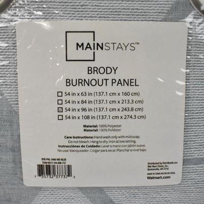 2 Mainstays Brody Burnout Panels, Blue, 54
