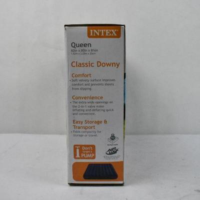 Intex Queen Classic Downy Blow Up Mattress, 60