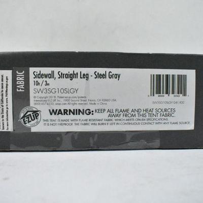 E-Z Up Sidewall, Sidewall Straight Leg Canopy, Steel Gray, 10'x10' - New, Sealed