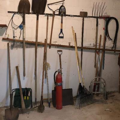 Lot 76 - Large Lot of Garden/Garage Tools