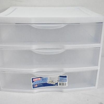 Sterilite 3 Drawers Desktop Organization to Hold 12