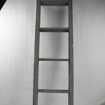 Rustic Gray Decorative Ladder, 5 Feet Tall - Split at Top