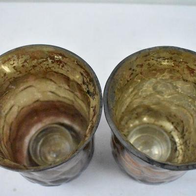 2 Harvest Candle Holders, Glass