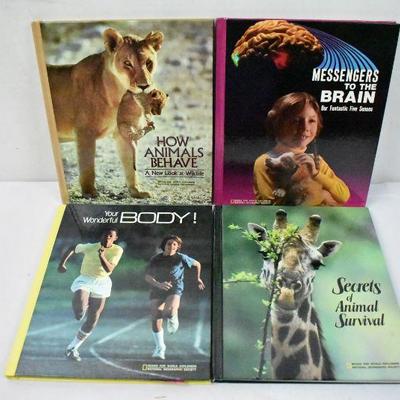 4 National Geographic Hardcovers Vintage 1984 - How Animals - New Condition