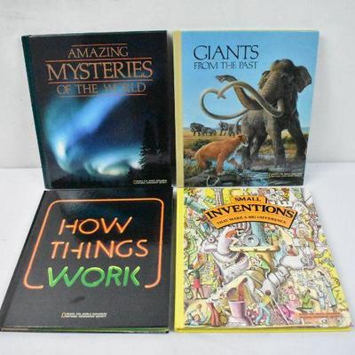 4 National Geographic Hardcovers Vintage 1984, Amazing Mysteries - New Condition