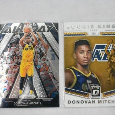 2 Basketball Cards, Donovan Mitchell Utah Jazz 2018
