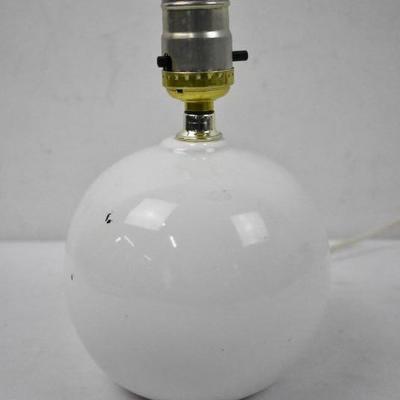 White Globe Lamp, Shade NOT Included - Works