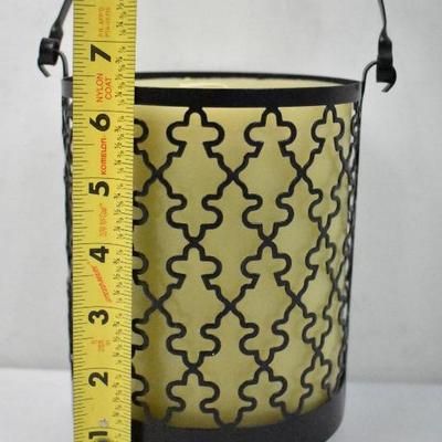 Black Metal Candle Holder with Large 6