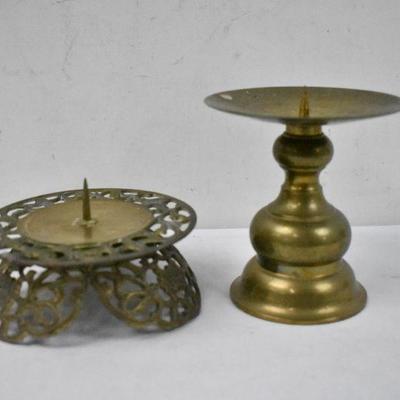 2 Brass Candle Holders