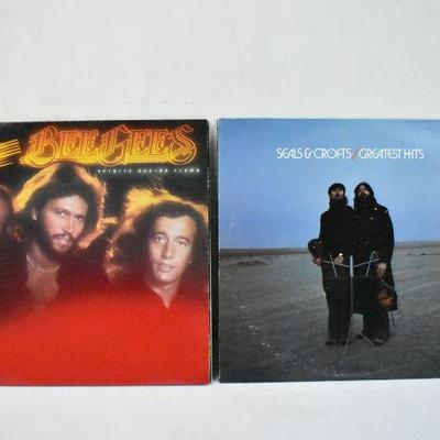 2 LP Record Albums: Bee Gees and Seals & Crofts
